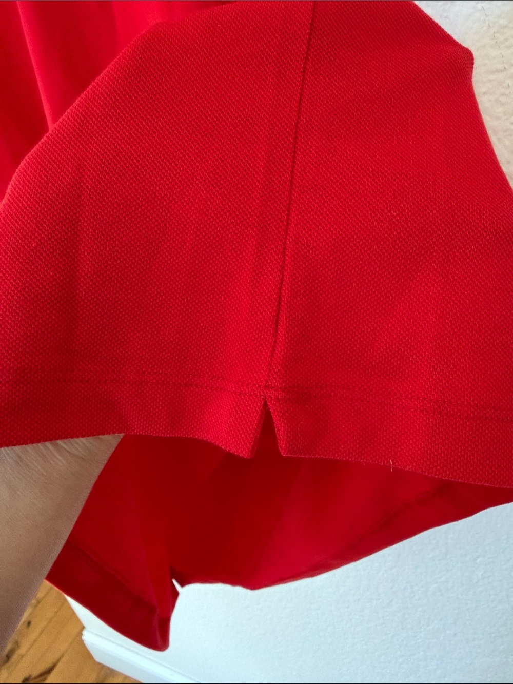 Lacoste Women's Stretch Red Polo Dress, size: medium - Picture 6 of 9